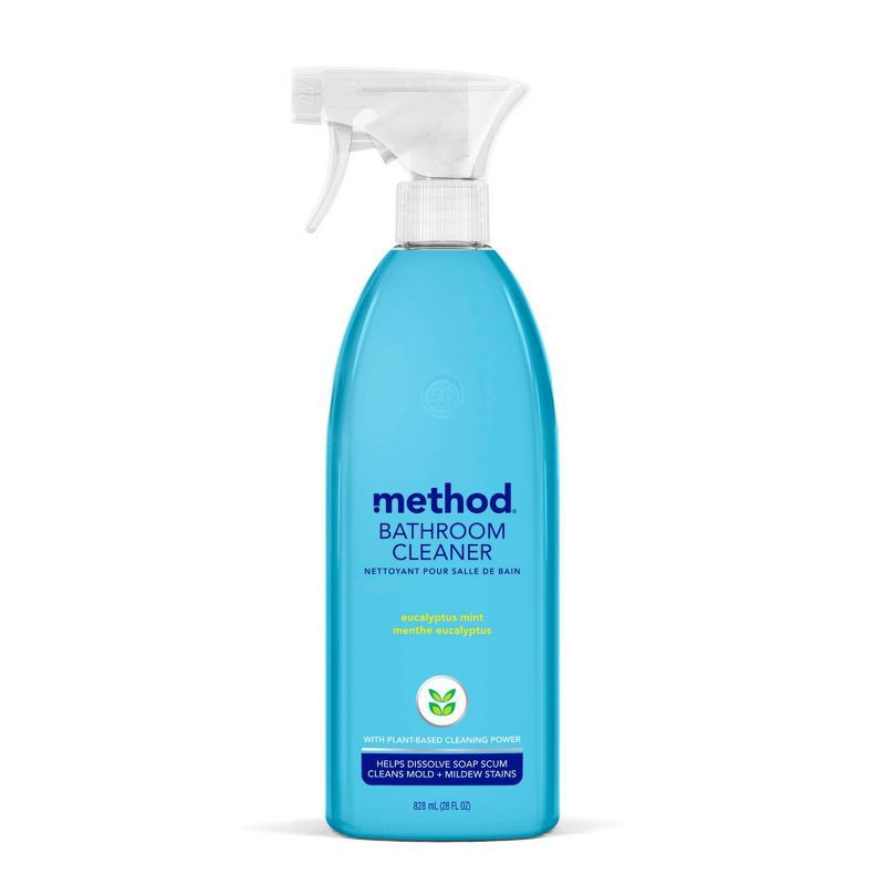 slide 1 of 5, Method Eucalyptus Mint Cleaning Products Bathroom Cleaner Tub + Tile Spray Bottle - 28 fl oz, 28 fl oz