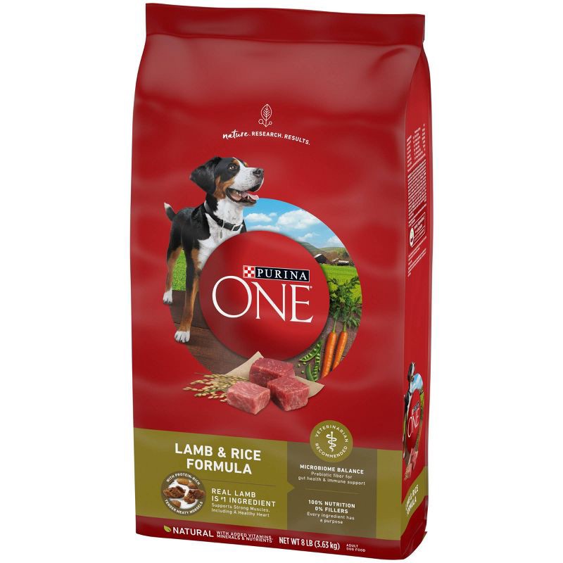 slide 6 of 8, Purina ONE SmartBlend Natural Dry Dog Food with Rice and Lamb - 8lbs, 8 lb