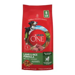 Purina ONE SmartBlend Natural Dry Dog Food with Rice and Lamb - 8lbs