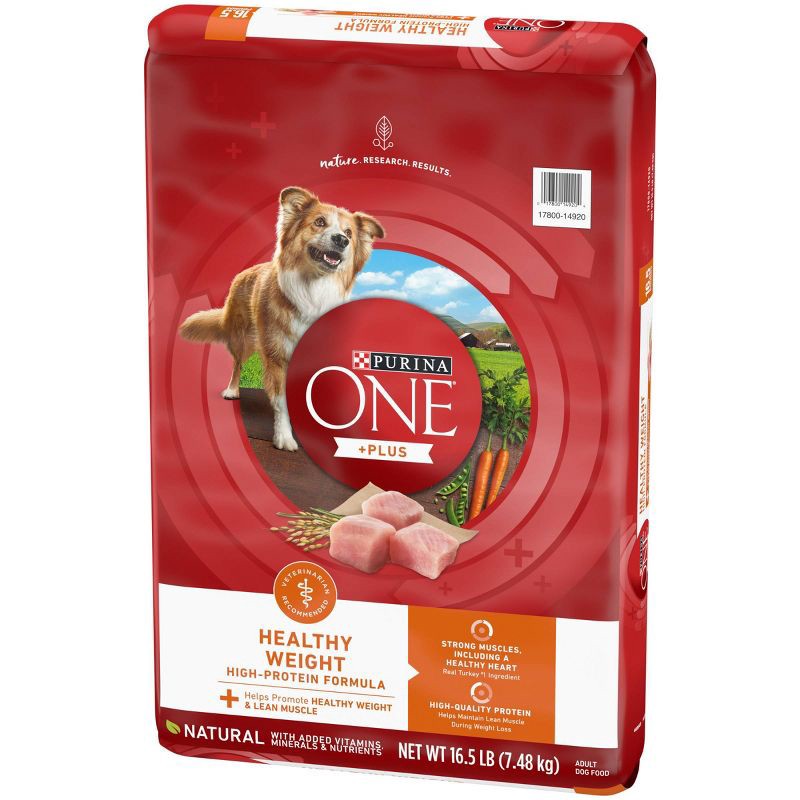 slide 6 of 9, Purina ONE SmartBlend High Protein Healthy Weight Natural Turkey Flavor Dry Dog Food - 16.5lbs, 16.5 lb
