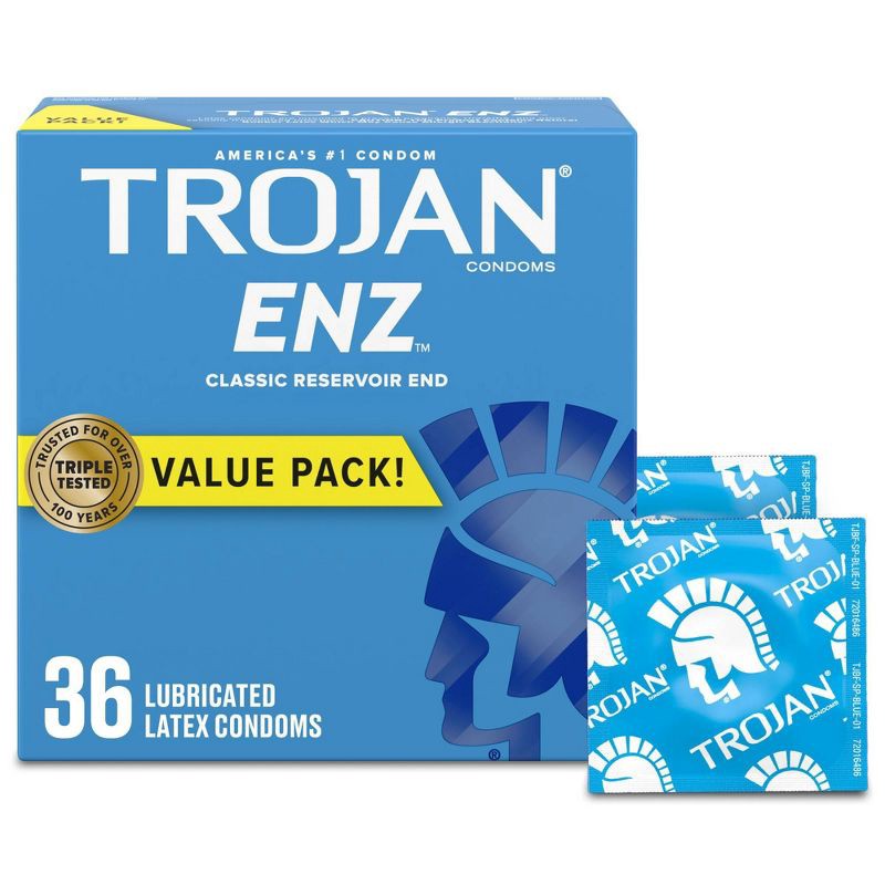 slide 1 of 11, Trojan ENZ Lubricated Latex Condoms Value Pack - 36ct, 36 ct