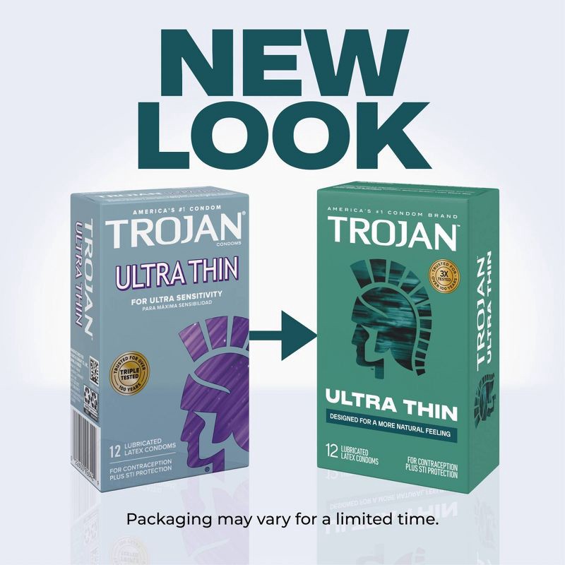 slide 3 of 9, Trojan Ultra Thin for Ultra- Sensitivity Lubricated Condoms - 36ct, 36 ct