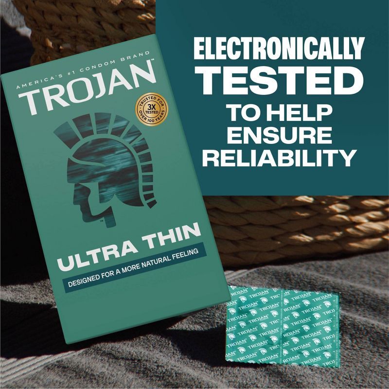 slide 9 of 9, Trojan Ultra Thin for Ultra- Sensitivity Lubricated Condoms - 36ct, 36 ct