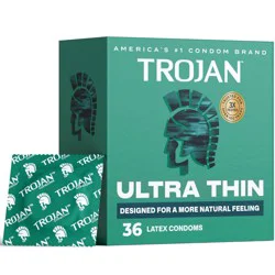 Trojan Ultra Thin for Ultra- Sensitivity Lubricated Condoms - 36ct