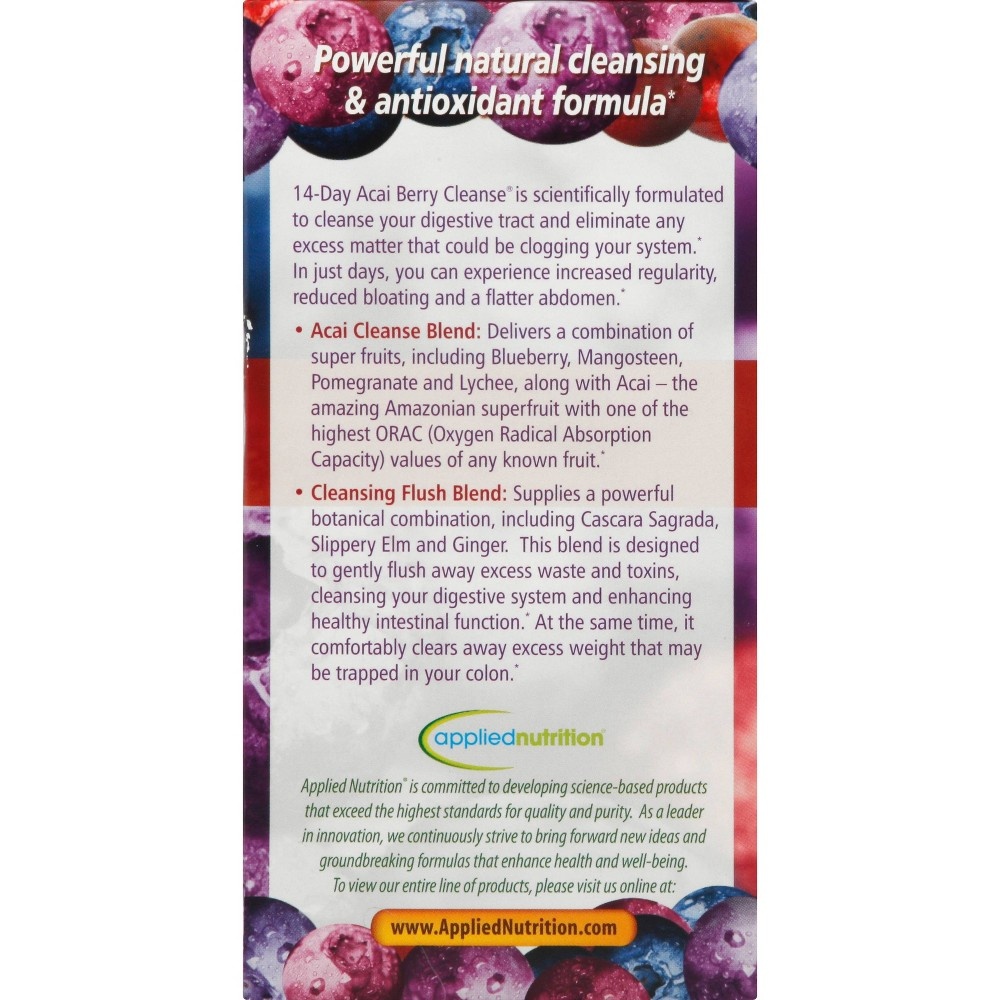 slide 3 of 4, Applied Nutrition 14 Day Acai Berry Cleanse Tablets, 56 ct