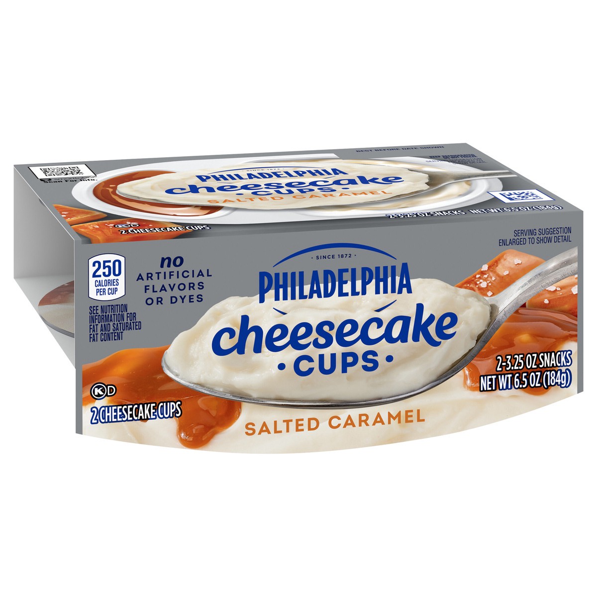slide 5 of 9, Philadelphia Salted Caramel Cheesecake Cups, 2 ct Pack, 3.25 oz Cups, 2 ct