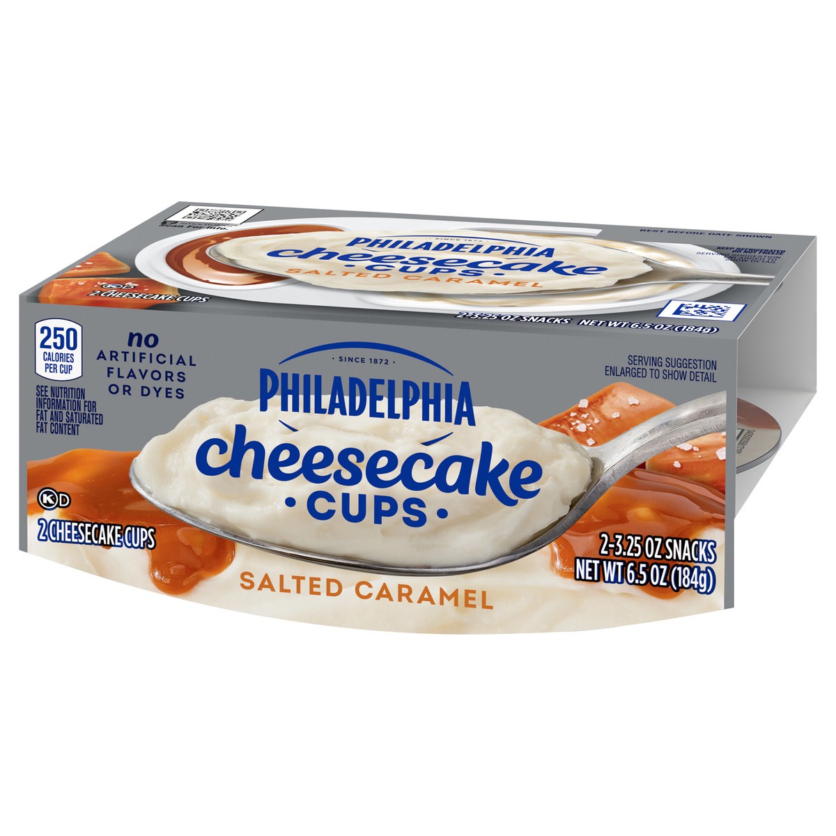slide 4 of 9, Philadelphia Salted Caramel Cheesecake Cups, 2 ct Pack, 3.25 oz Cups, 2 ct