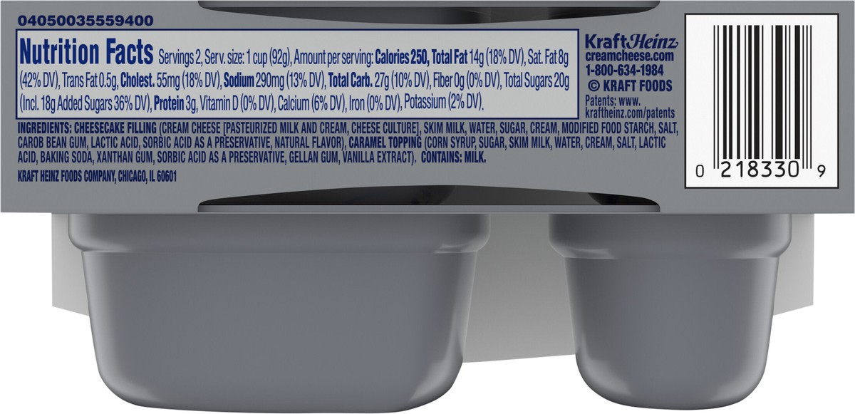 slide 7 of 9, Philadelphia Salted Caramel Cheesecake Cups, 2 ct Pack, 3.25 oz Cups, 2 ct