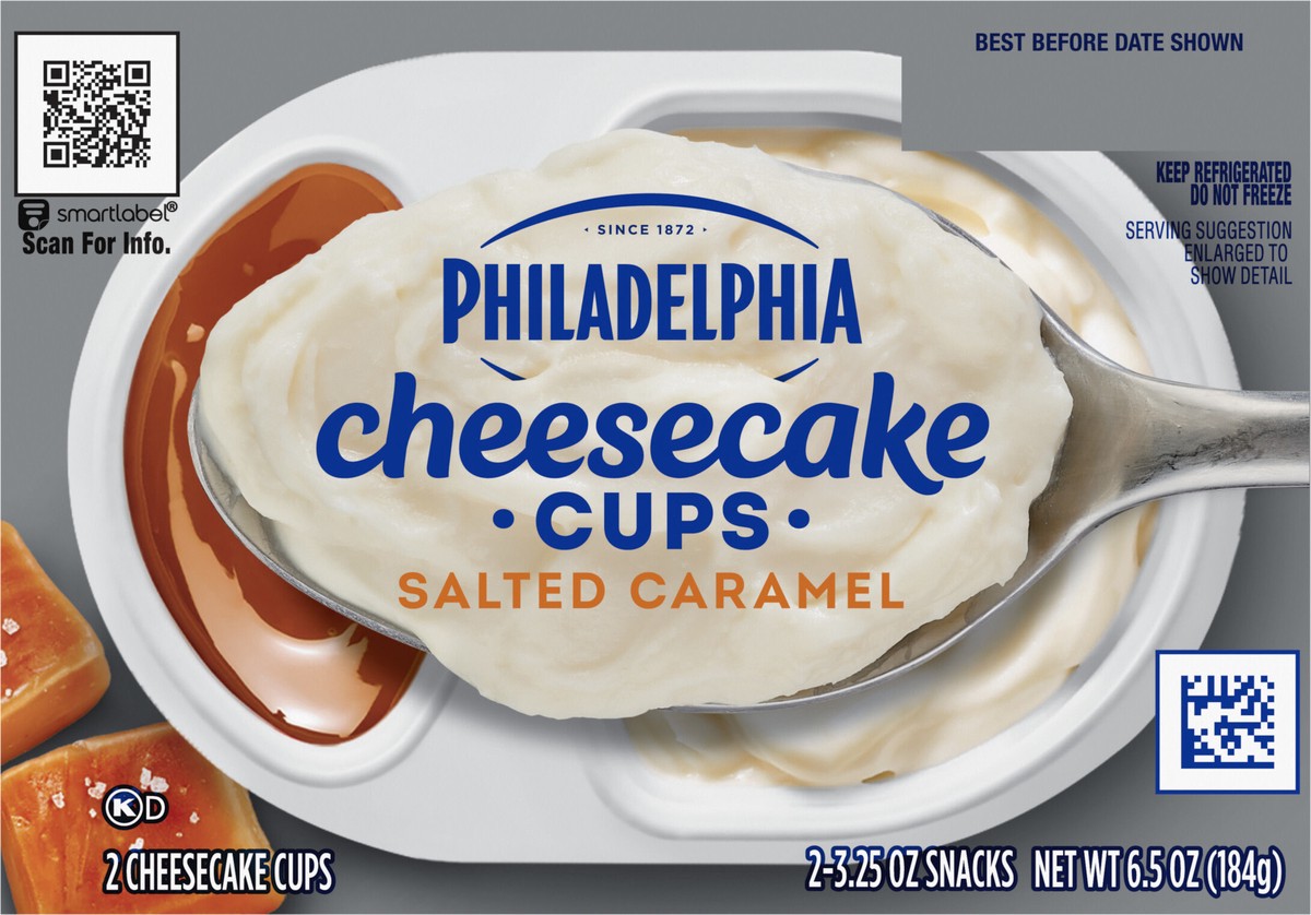 slide 6 of 9, Philadelphia Salted Caramel Cheesecake Cups, 2 ct Pack, 3.25 oz Cups, 2 ct