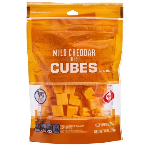 slide 1 of 1, cheese cubes, mild cheddar, 8 oz