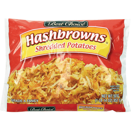 slide 1 of 1, Best Choice Frozen Shredded Hash Browns, 30 oz