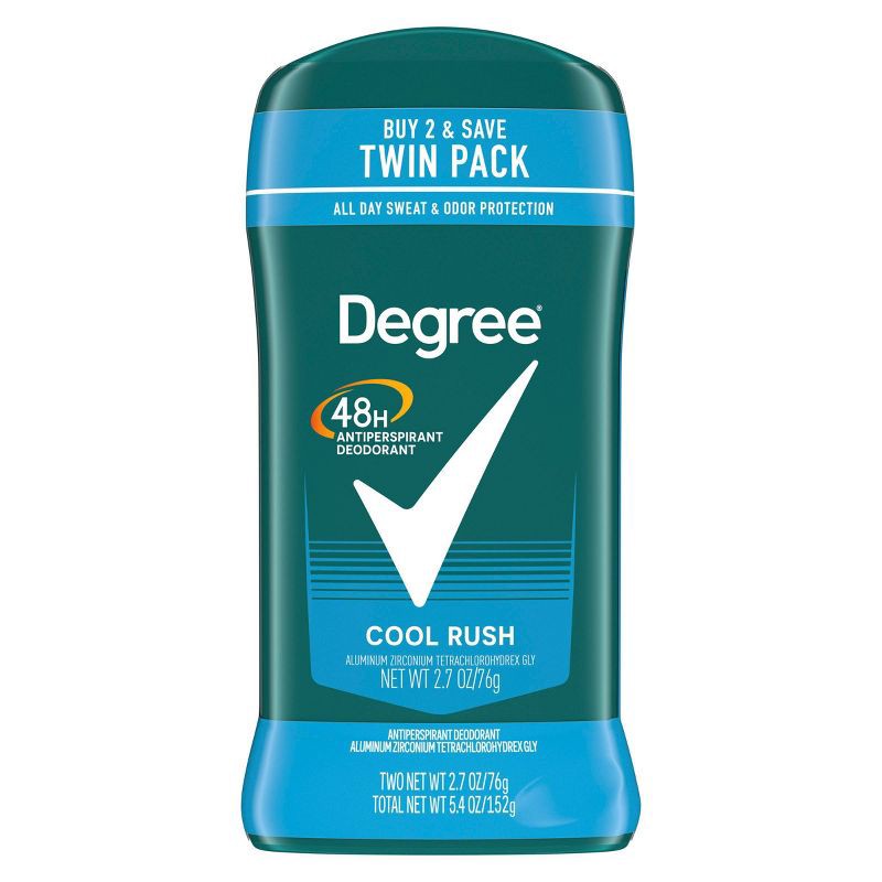 slide 2 of 10, Degree Men Cool Rush 48-Hour Antiperspirant & Deodorant - 2.7oz/2ct, 2 ct; 2.7 oz