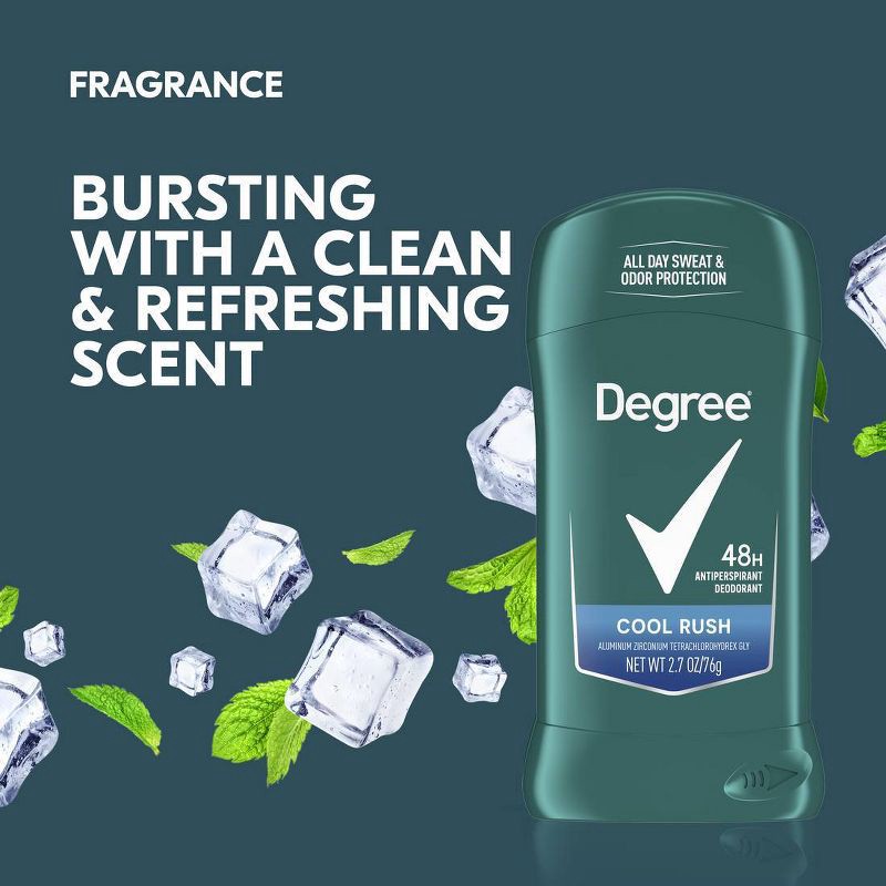 slide 4 of 6, Degree Men Cool Rush 48-Hour Antiperspirant & Deodorant - 2.7oz/2ct, 2 ct; 2.7 oz