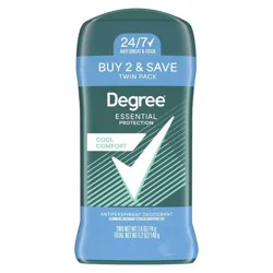 Degree Men's Antiperspirant & Deodorant Twin Stick - Cool Rush - 2.6oz/2pk: Woodsy, Herb, Patchouli Scents, Paraben-Free
