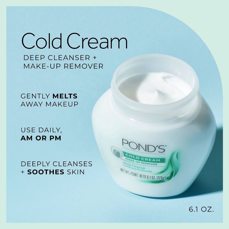slide 3 of 9, POND's Cold Cream Make-up Remover Deep Cleanser - Scented - 6.1oz, 6.1 oz