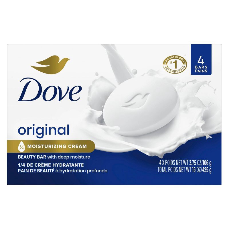 slide 2 of 9, Dove Beauty White Deep Moisture Beauty Bar Soap - 4pk - 3.75oz each, 4 ct; 3.75 oz