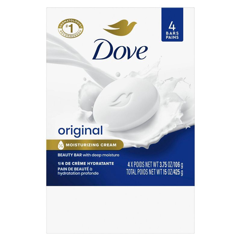 slide 3 of 9, Dove Beauty White Deep Moisture Beauty Bar Soap - 4pk - 3.75oz each, 4 ct; 3.75 oz
