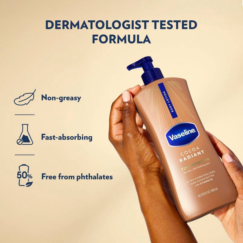 slide 4 of 15, Vaseline Intensive Care Moisturizing Body Lotion with Cocoa Butter Cocoa Radiant - 20.3 fl oz, 20.3 fl oz