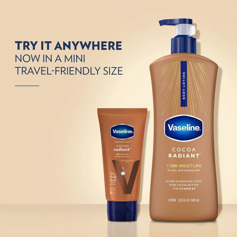 slide 5 of 15, Vaseline Intensive Care Moisturizing Body Lotion with Cocoa Butter Cocoa Radiant - 20.3 fl oz, 20.3 fl oz
