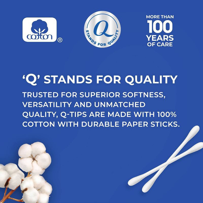 slide 3 of 10, Q-Tips Cotton Swabs - 500ct, 500 ct