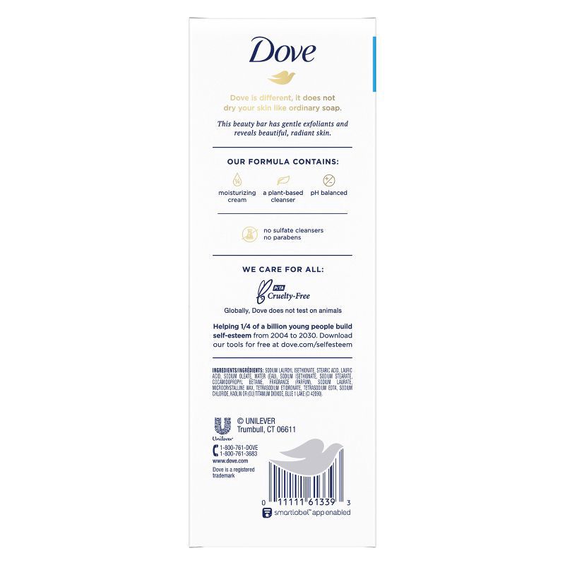 slide 2 of 8, Dove Beauty Gentle Exfoliating Beauty Bar Soap - 8pk - 3.75oz each, 8 ct, 3.75 oz