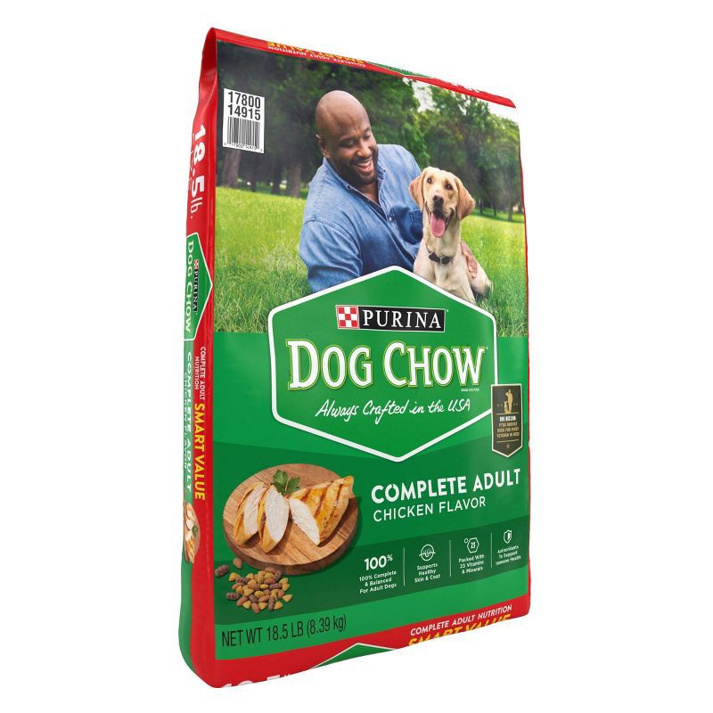 slide 4 of 7, Purina Dog Chow with Real Chicken Adult Complete & Balanced Dry Dog Food - 18.5lbs, 18.5 lb