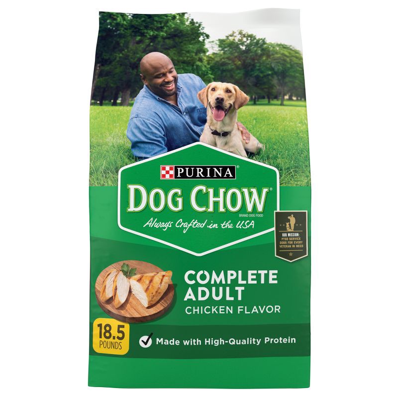 slide 1 of 7, Purina Dog Chow with Real Chicken Adult Complete & Balanced Dry Dog Food - 18.5lbs, 18.5 lb