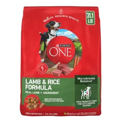 Purina ONE SmartBlend Natural Dry Dog Food with Rice and Lamb - 31.1lbs