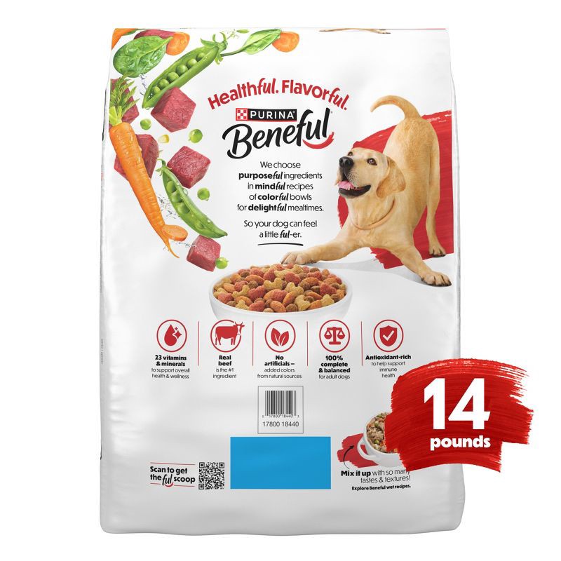 slide 10 of 14, Purina Beneful Originals Real Beef Flavor Dry Dog Food - 14lbs, 14 lb