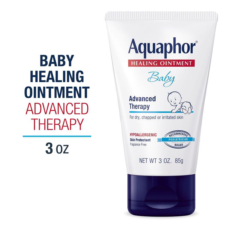 slide 16 of 17, Aquaphor Baby Healing Ointment - Advanced Therapy to Help Heal Diaper Rash and Chapped Skin - 3oz. Tube, 3 oz