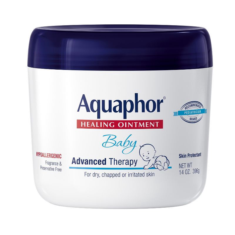 slide 15 of 15, Aquaphor Baby Healing Ointment Advanced Therapy Skin Protectant - Dry Skin and Diaper Rash Ointment Jar - 14oz, 14 oz