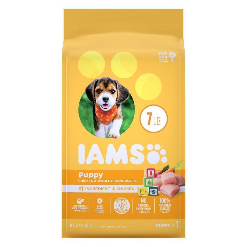 slide 1 of 10, IAMS Proactive Health Chicken & Whole Grains Recipe Puppy Premium Dry Dog Food - 7lbs, 7 lb