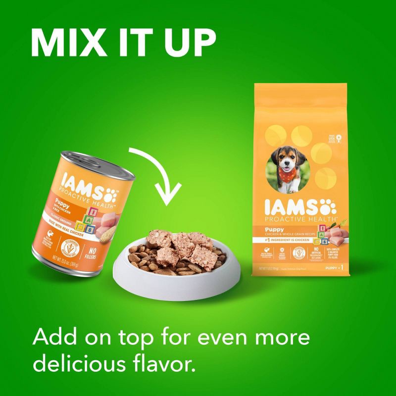 slide 10 of 10, IAMS Proactive Health Chicken & Whole Grains Recipe Puppy Premium Dry Dog Food - 7lbs, 7 lb