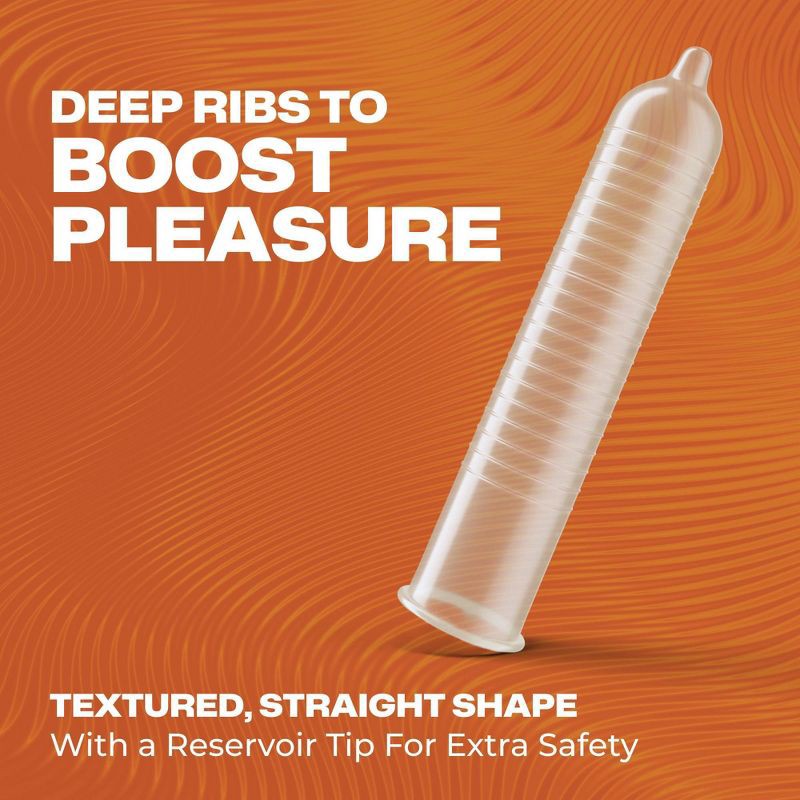 slide 4 of 10, Trojan Ultra Ribbed Lubricated Latex Condoms Value Pack - 36ct, 36 ct