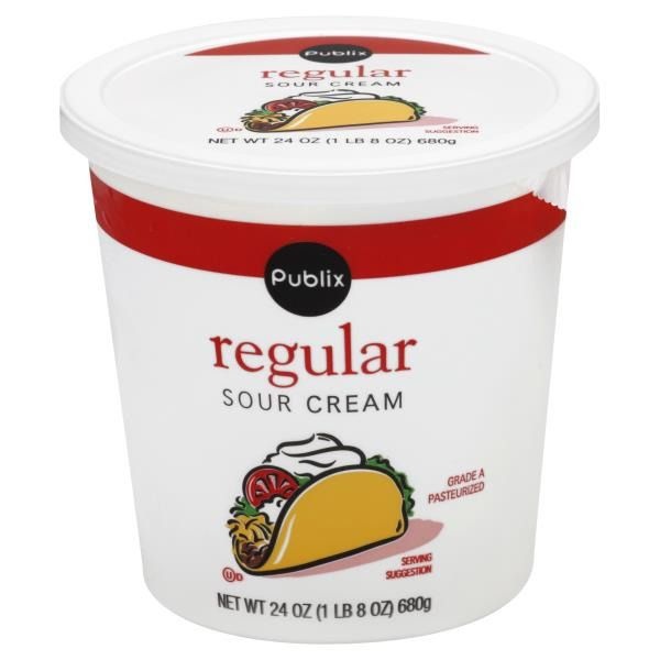 slide 1 of 1, Publix Regular Sour Cream, 24 oz