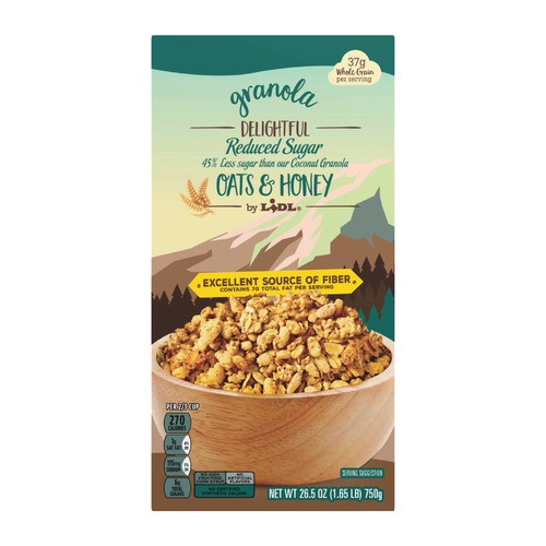 slide 1 of 1, granola, reduced sugar, 26.5 oz