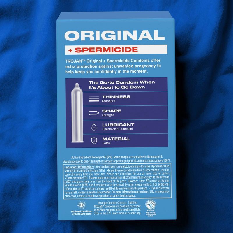 slide 2 of 9, Trojan ENZ Armor Spermicidal Lubricated Latex Condoms - 12ct, 12 ct