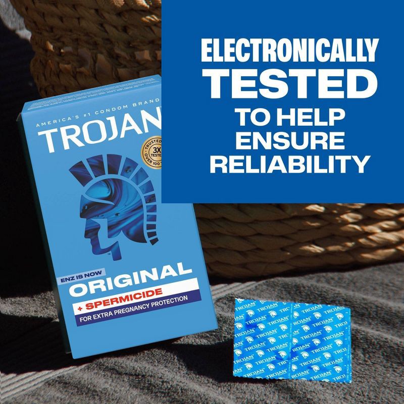 slide 9 of 9, Trojan ENZ Armor Spermicidal Lubricated Latex Condoms - 12ct, 12 ct