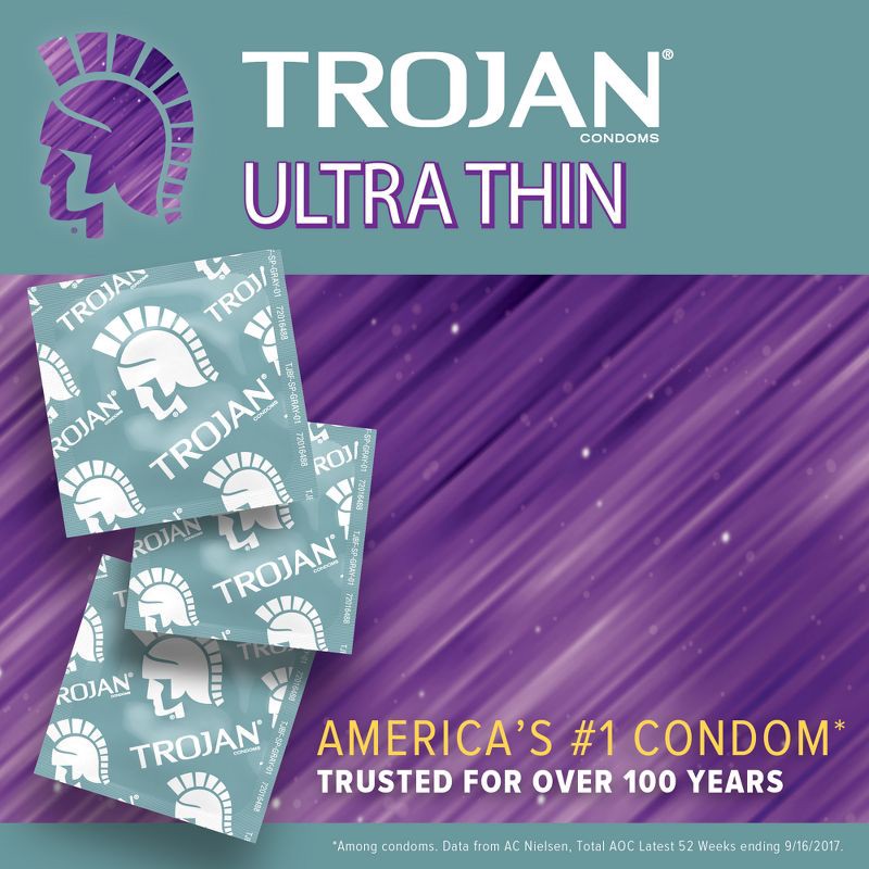 slide 4 of 10, Trojan Armor Ultra Thin Spermicidal Lubricated Latex Condoms - 12ct, 12 ct