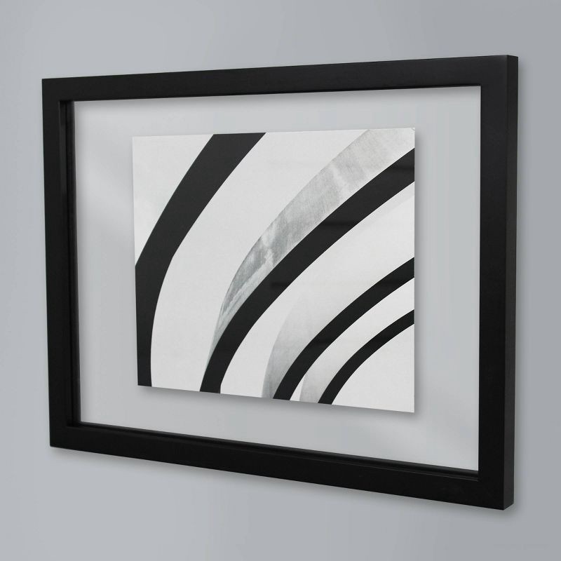 slide 3 of 6, 11" x 15" Frame RE Float Wood Black - Threshold™: Modern MDF Composite Wall Picture Frame, FSC Certified, 1 ct