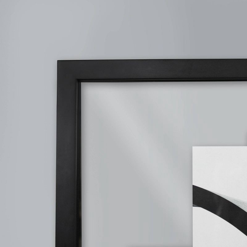 slide 4 of 6, 11" x 15" Frame RE Float Wood Black - Threshold™: Modern MDF Composite Wall Picture Frame, FSC Certified, 1 ct