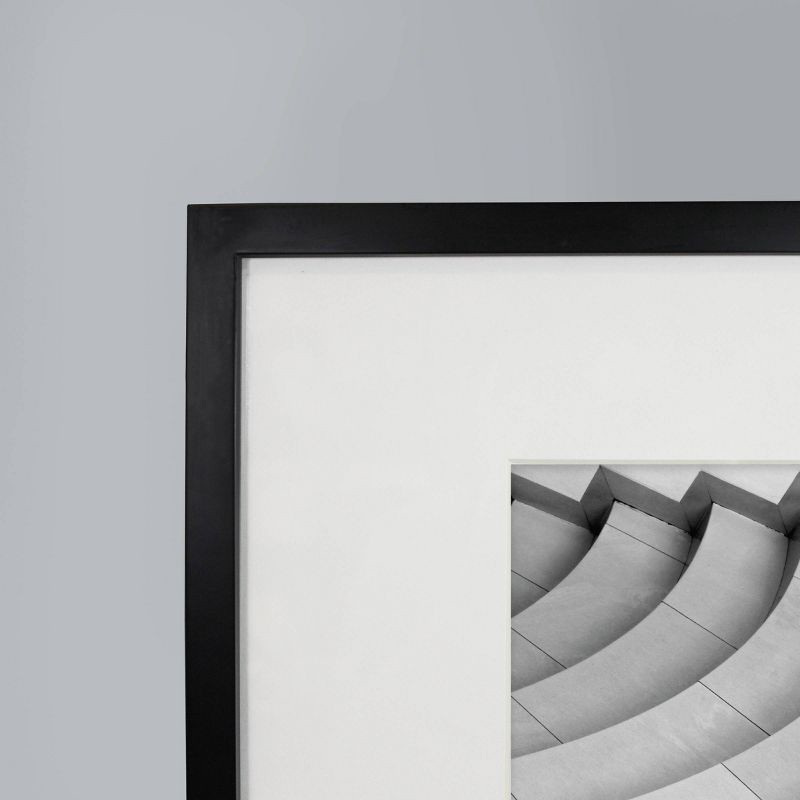 slide 4 of 7, 16" x 20" Matted to 11" x 14" Thin Gallery Frame Black - Threshold™: Modern Style, Beveled Acid-Free Mat, MDF Composite, 1 ct