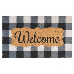 Allure Buffalo Plaid Coir Doormat, 18" x 29"