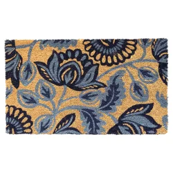 Allure Blue Floral Doormat