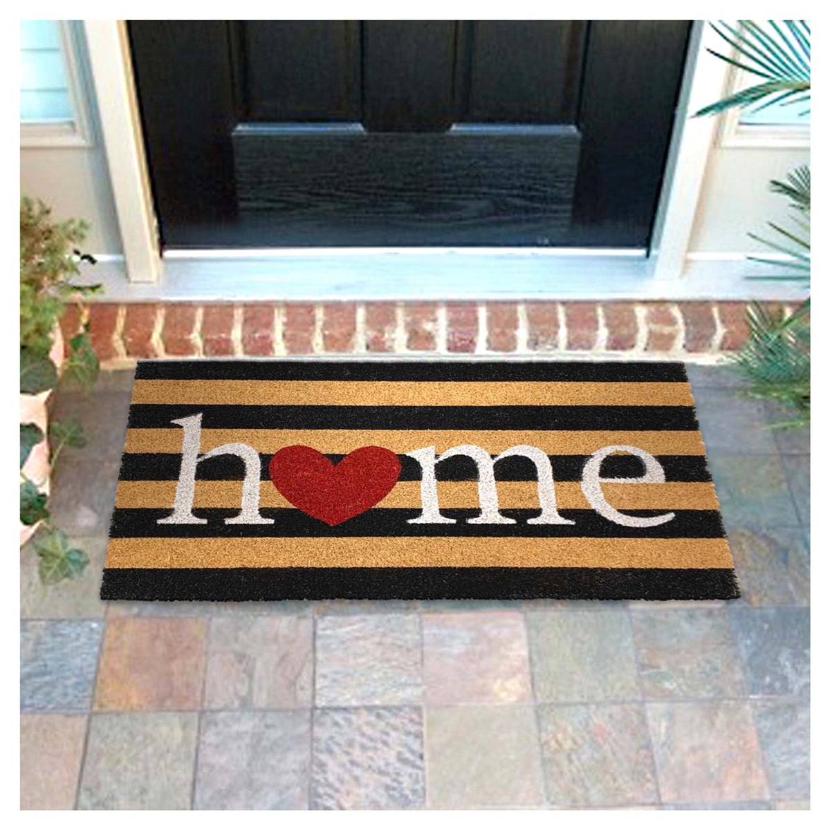 slide 2 of 2, Allure Stripe Heart Home Doormat, 1 ct