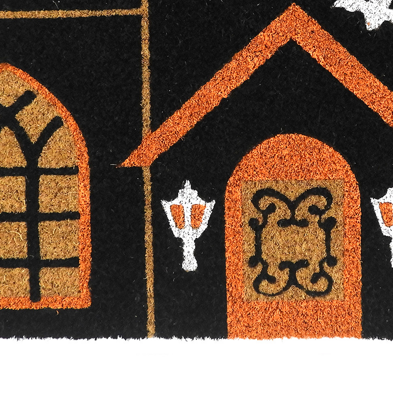 slide 3 of 3, Allure Haunted House Doormat, 17 in x 29 in, Black, 17 x 29 