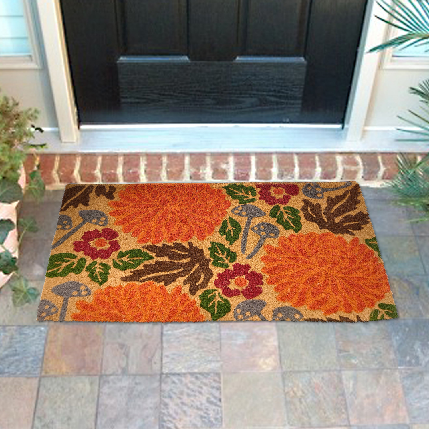 slide 3 of 3, Allure Mum & Mushroom Doormat, 18 x 29 