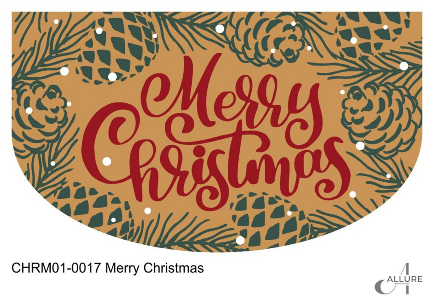 slide 1 of 1, Allure Shaped Merry Christmas Doormat, 17 In X 29 In, Multi, 17 x 29 