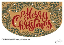 Allure Shaped Merry Christmas Doormat, 17 In X 29 In, Multi