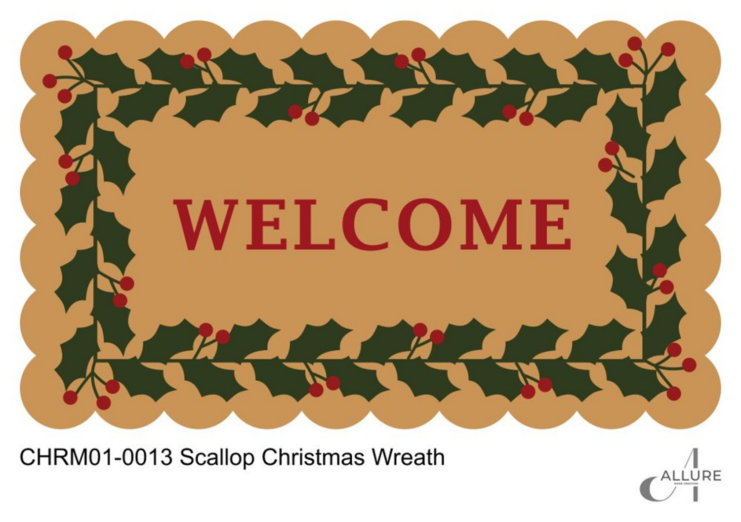 slide 1 of 1, Allure Scallop Welcome Leaves Doormat, 17 In X 29 In, Multi, 17 x 29 